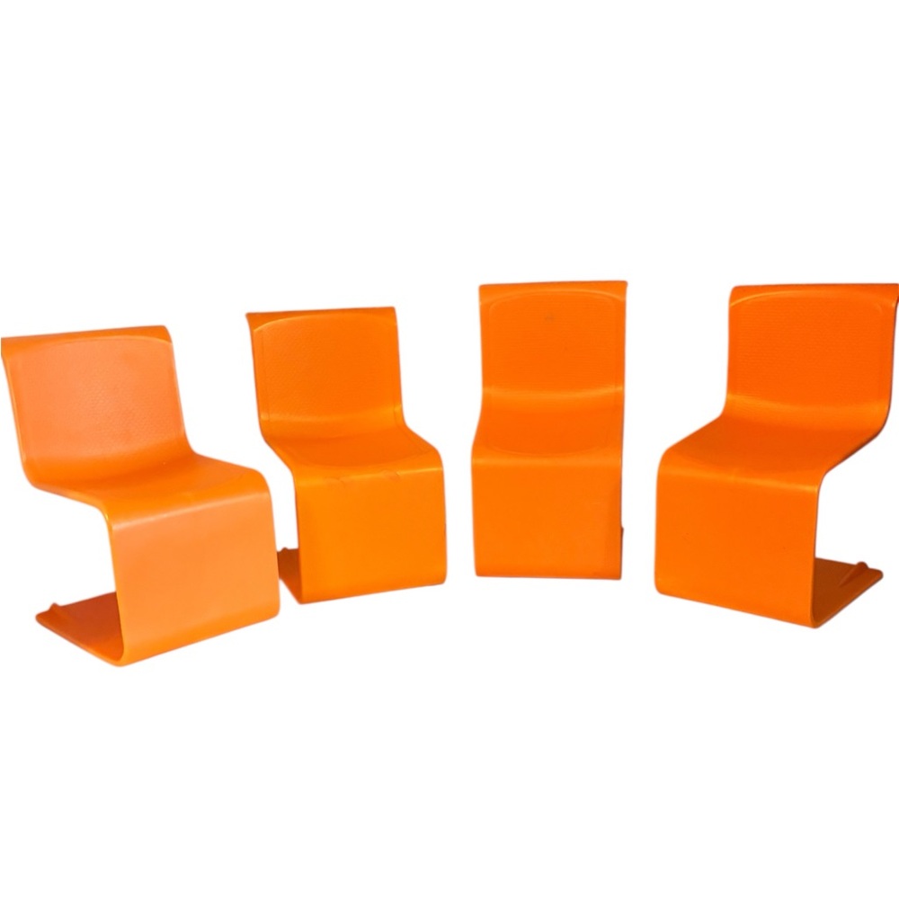 Vintage 1973 Barbie Townhouse S-Shaped Chairs